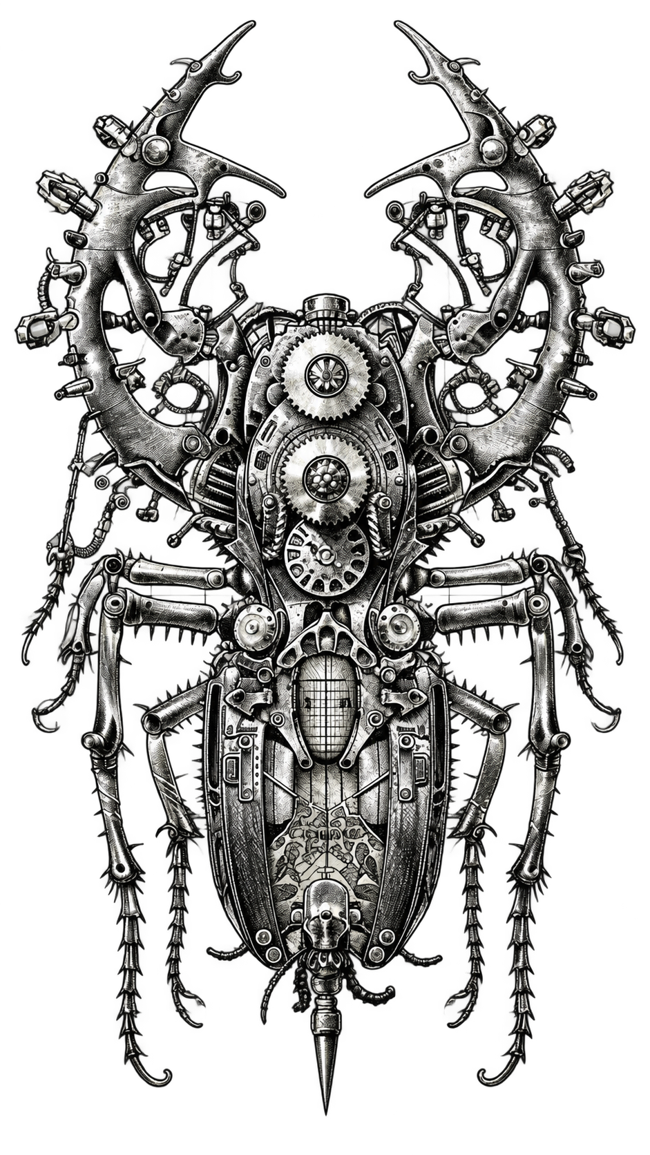 Detailed mechanical stinger reference drawing